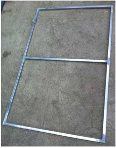 Single galvanised gate frame